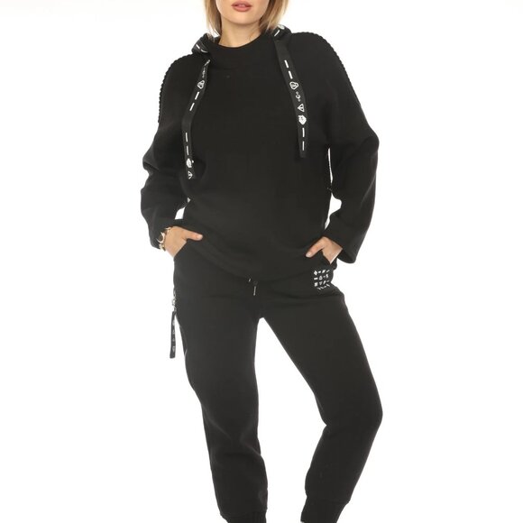 Black Stylish Made In Italy Designer Hoodie - Picture 10 of 11